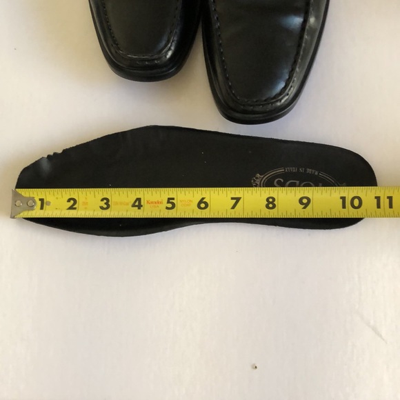 TOD’S Men’s Black Leather Driving Loafers Size 7 - Picture 14 of 15